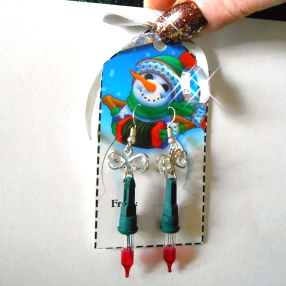 Christmas Light Bulb Earrings